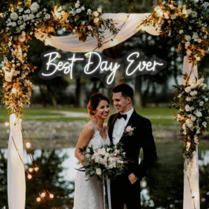 Best Day Ever Wedding LED Neon Sign