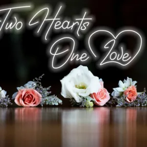 Two heart one love Wedding Neon Sign Neon Sign