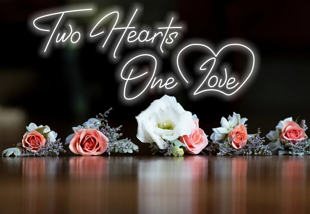 Two heart one love Wedding Neon Sign Neon Sign